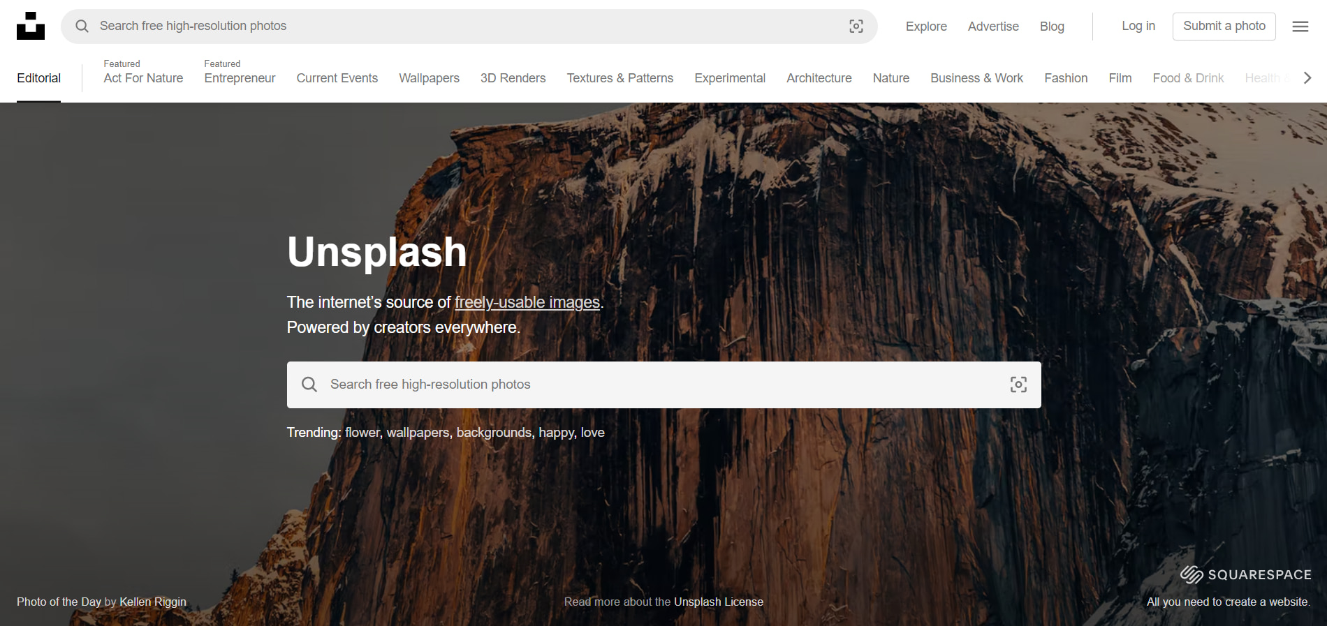 Unsplash‐HP画像