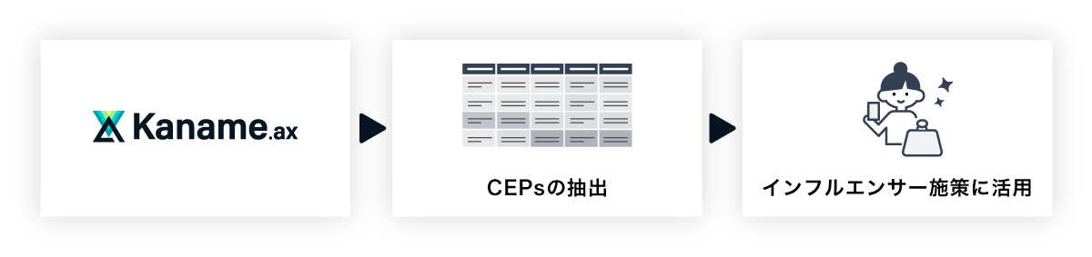 Kaname.ax → CEPs分析 → インフルエンサー施策